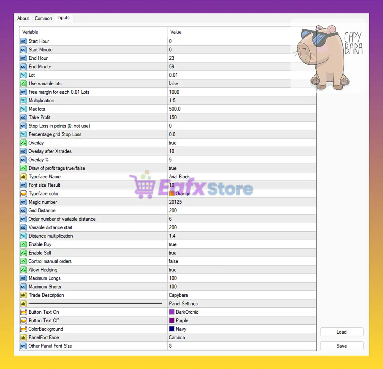 Capybara EA MT4 Trading Parameters Analysis 3