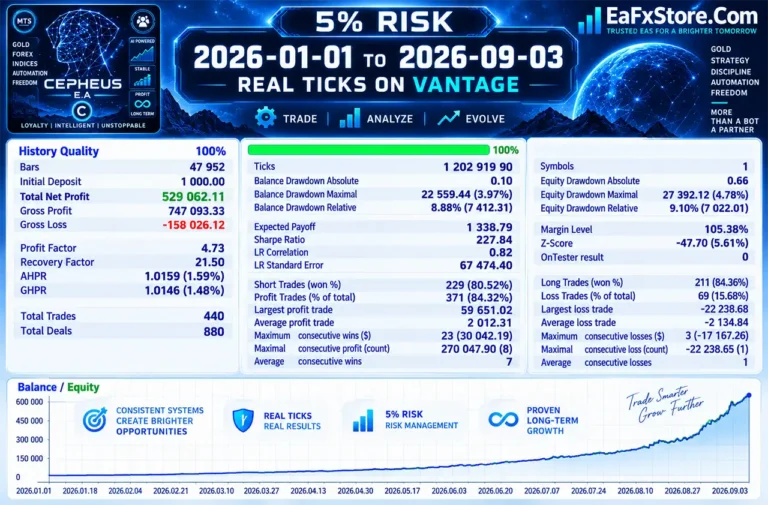 Cepheus EA MT5 Backtest Results