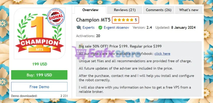 Champion MT5 Overview