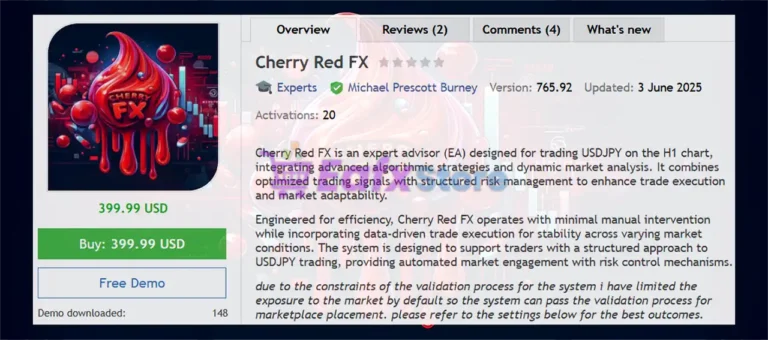 Cherry Red FX EA MT5 Overview