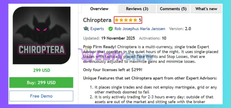 Chiroptera EA MT5 Review