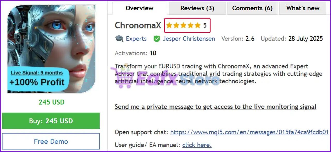 ChronomaX EA MT5 (Latest version) – GroupBuy 2 ChronomaX EA MT5 Overview
