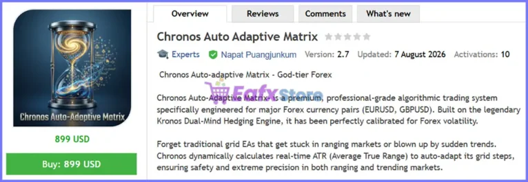 Chronos Auto Adaptive Matrix EA MT5 Review