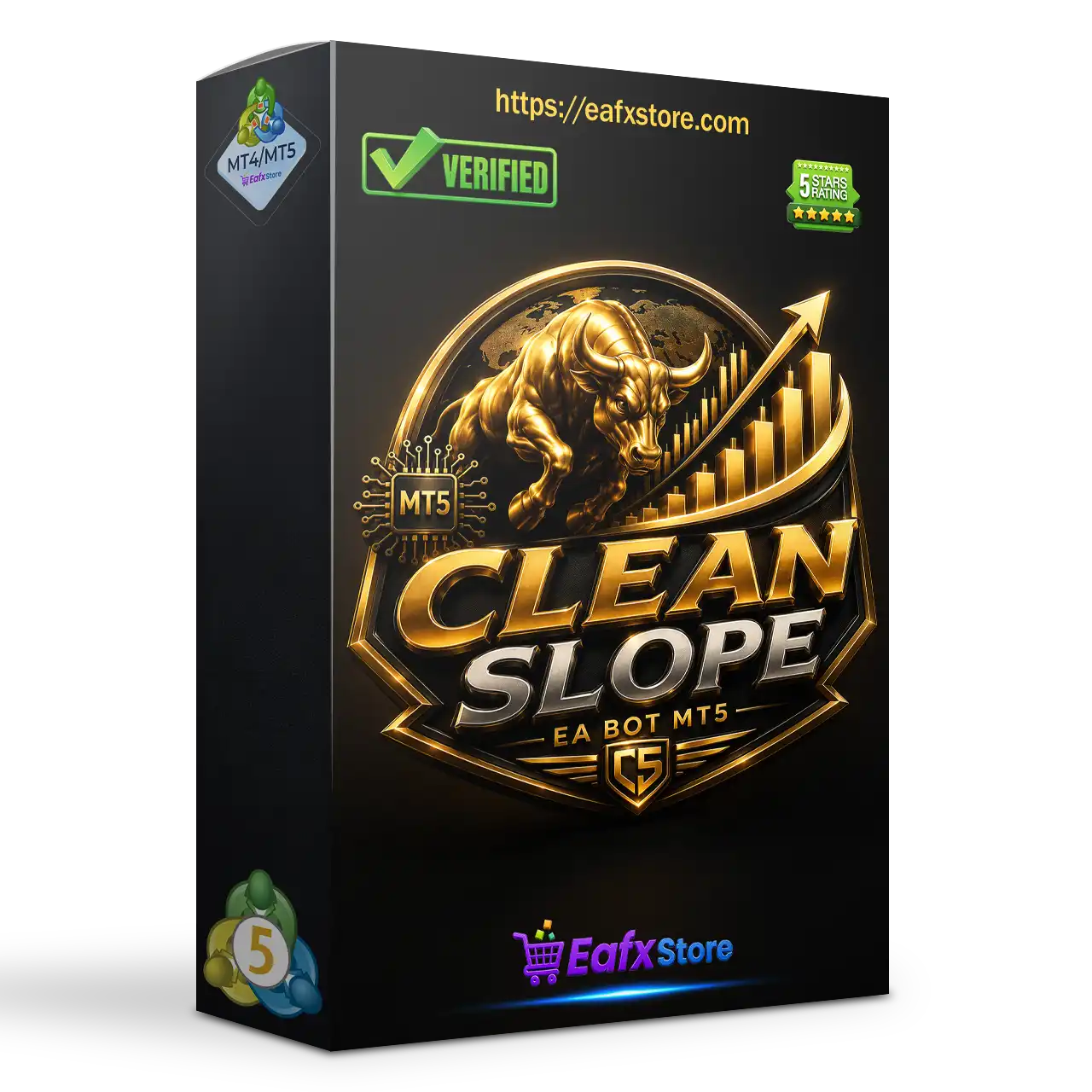 Clean Slope Automated Gold Trend Bot MT5 (Latest version) – GroupBuy