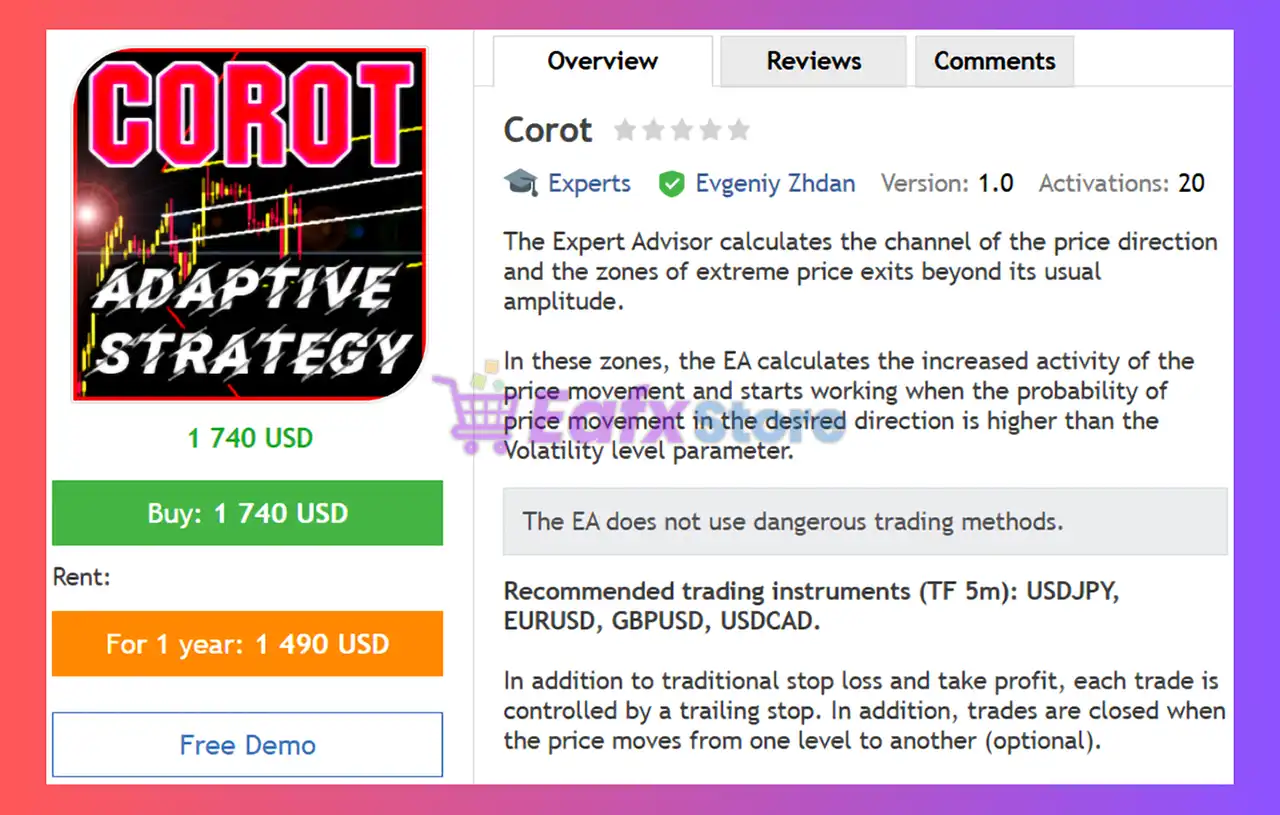 Corot EA MT4 (Latest version) - Unlimited 2 Corot EA MT4 Review