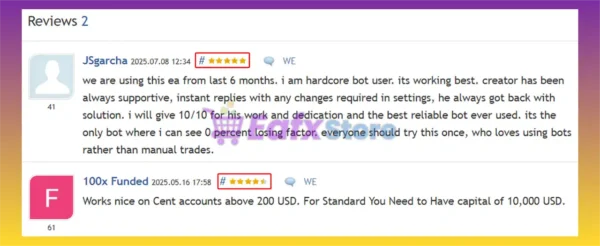Cross Hedge EA MT5 is rated 5 stars by users