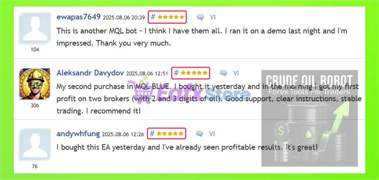 Crude Oil Robot MT5 (Latest version) – GroupBuy 4 Crude Oil Robot MT5 is well rated by users