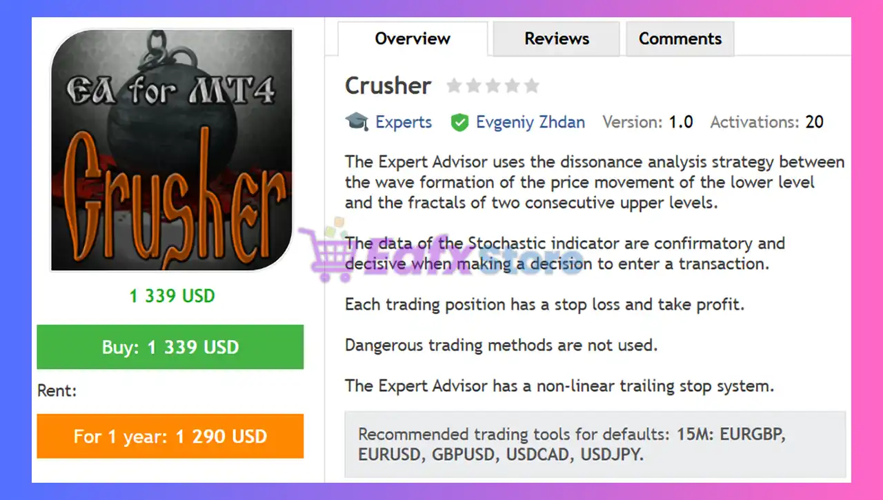 Crusher EA MT4 (Latest version) - Unlimited 2 Crusher EA MT4 Review