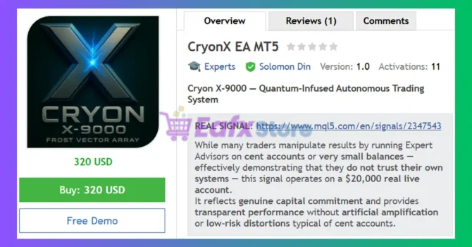 CryonX EA MT5 Review