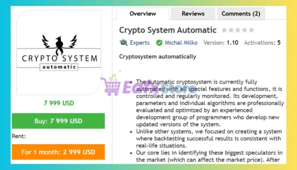 Crypto System Automatic EA MT4 Review