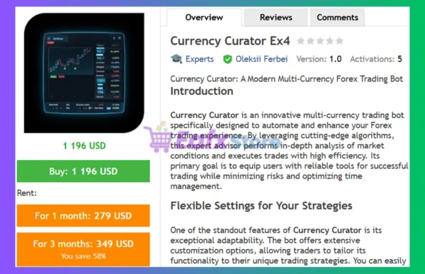 Currency Curator Ex4 EA MT4 Review