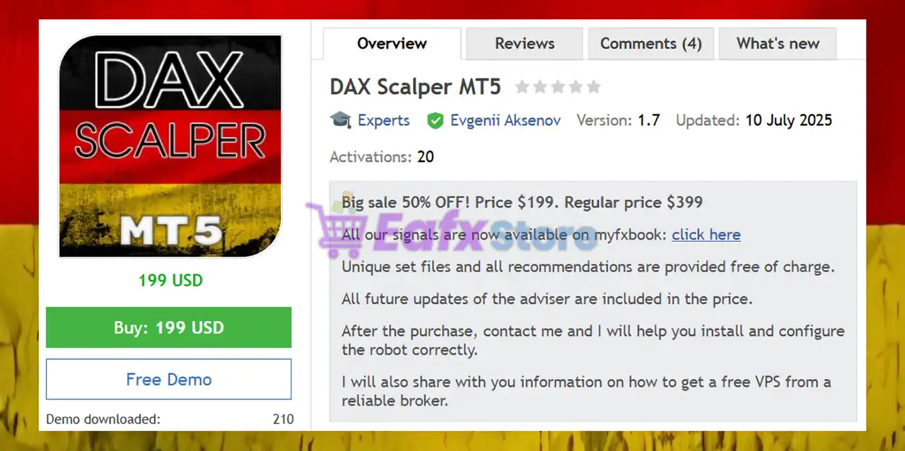 DAX Scalper MT5 (Latest version) – GroupBuy 2 DAX Scalper MT5 Overview