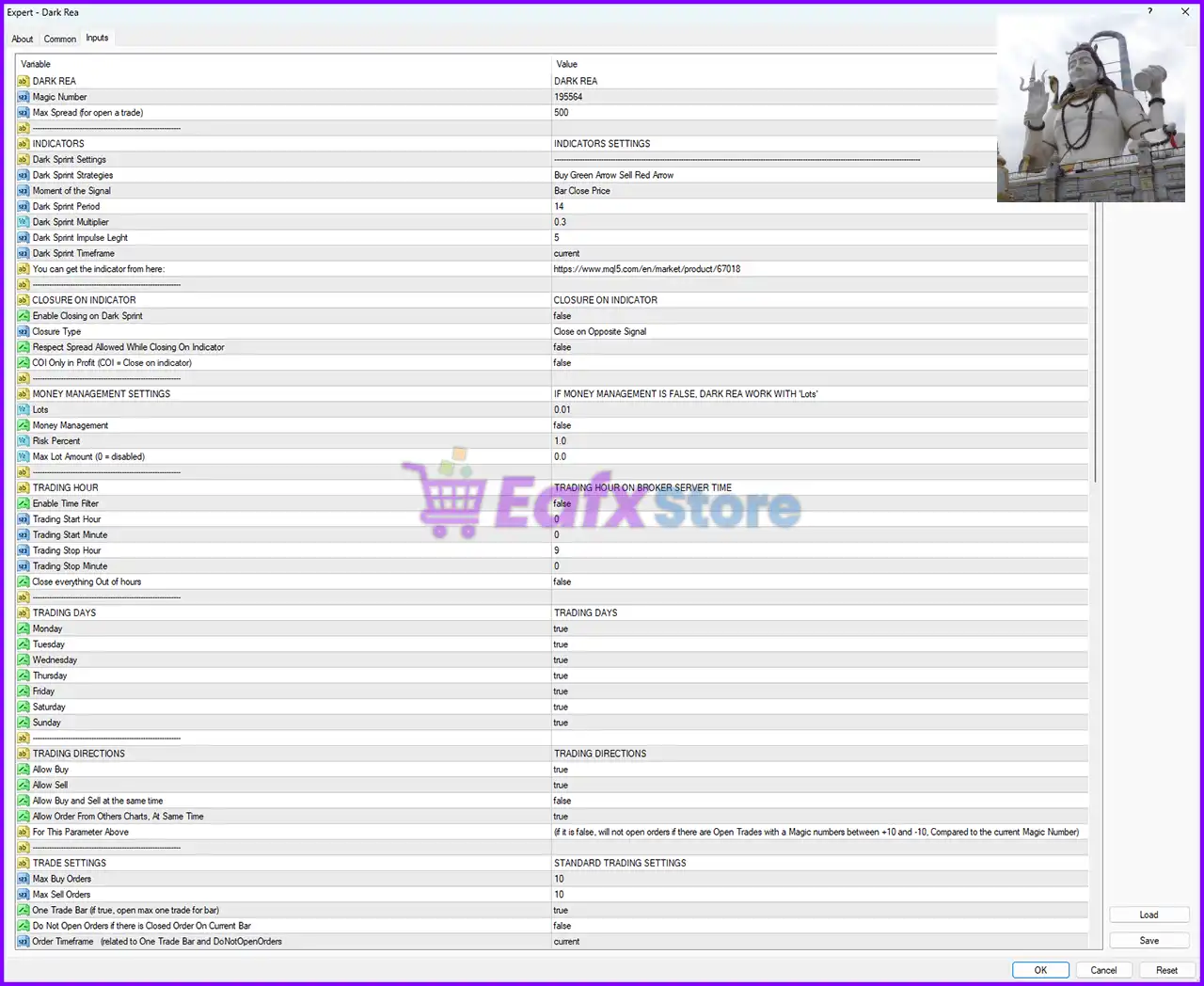 Dark Rea EA Settings Review – Full Trading Parameters Analysis 3