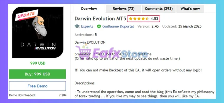 Darwin Evolution MT5 Overview