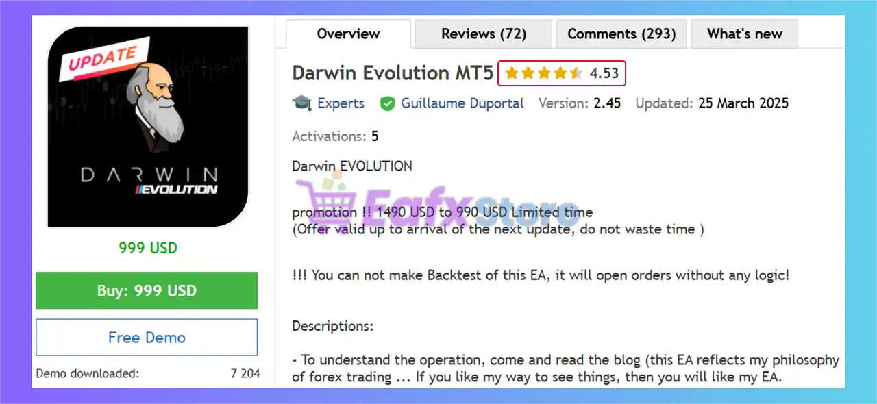 Darwin Evolution MT5 (Latest version) – GroupBuy 2 Darwin Evolution MT5 Overview