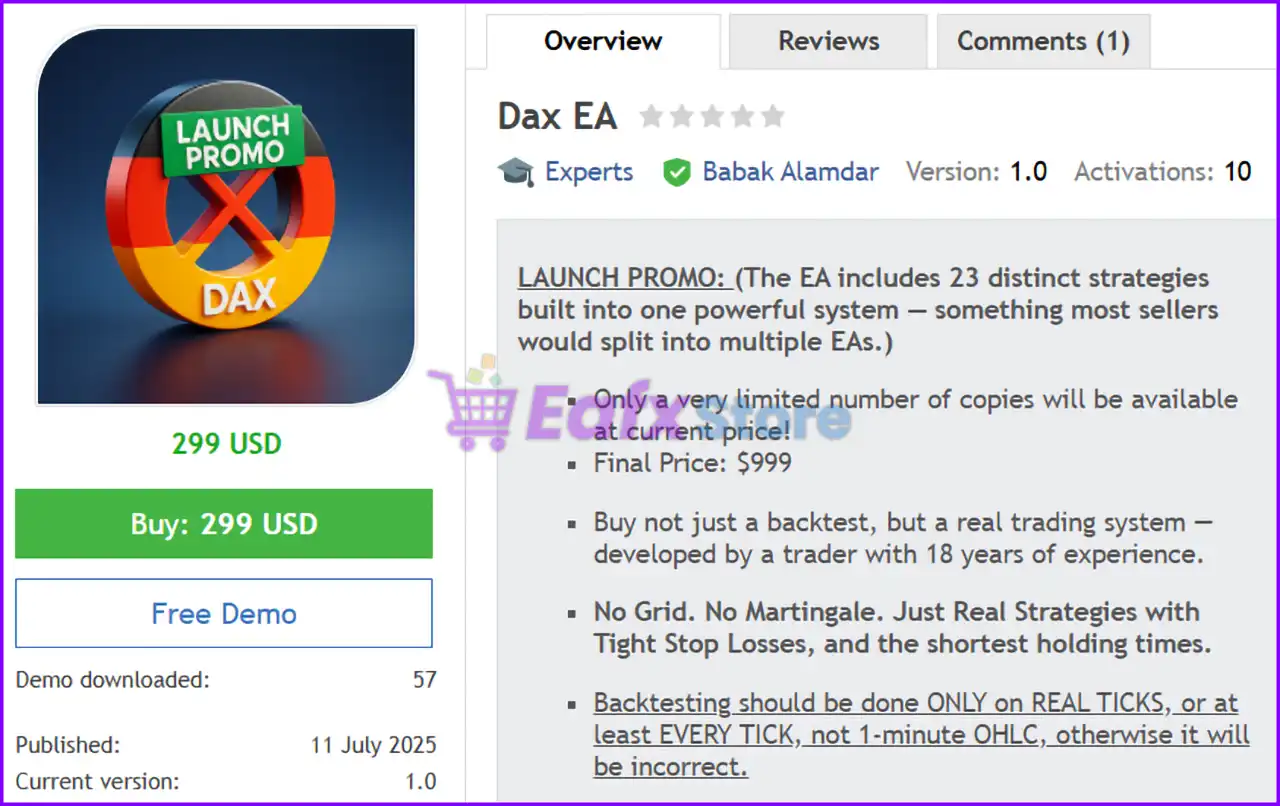 Dax EA MT5 (Latest version) – GroupBuy 2 Dax EA MT5 Overview