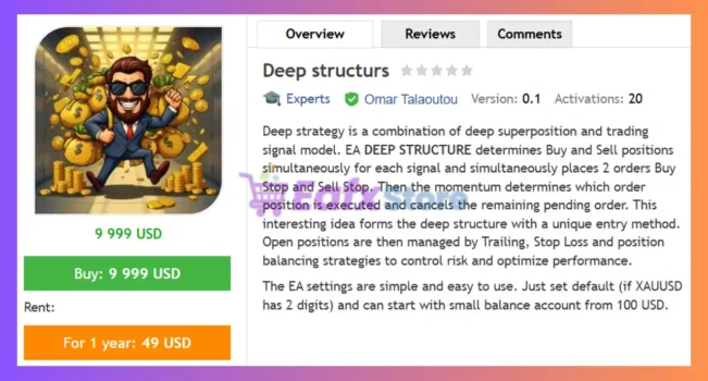Deep structurs EA MT4 Review