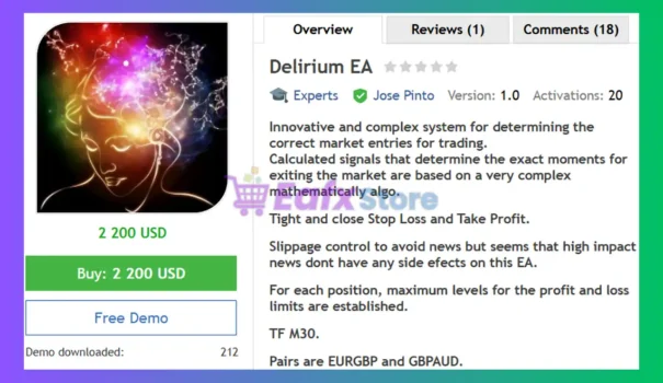 Delirium EA MT4 Review