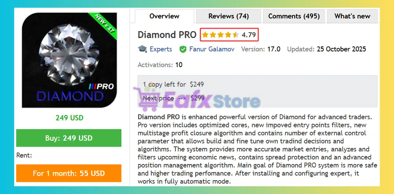 Diamond PRO MT4 v14.0 + SetFiles (Platform build 1443+) 2 Diamond PRO MT4 Review