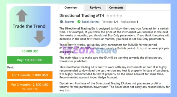 Directional Trading MT4 Review