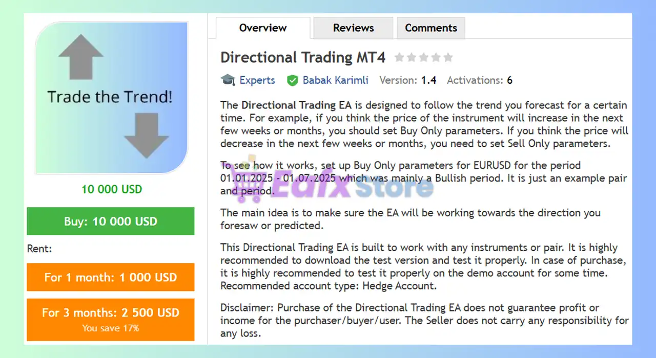 Directional Trading MT4 (Latest version) - Unlimited 2 Directional Trading MT4 Review