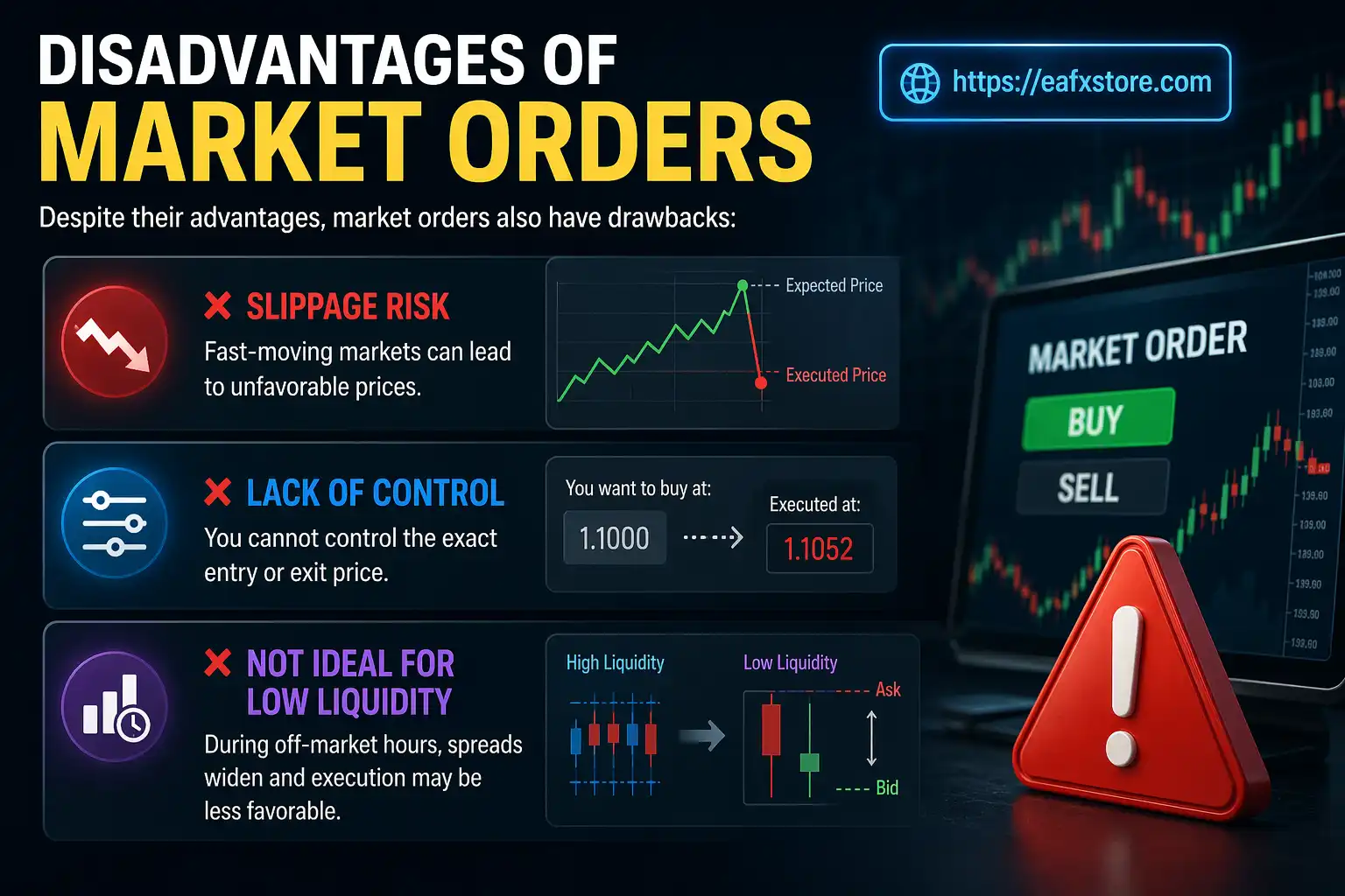 Disadvantages of Market Orders