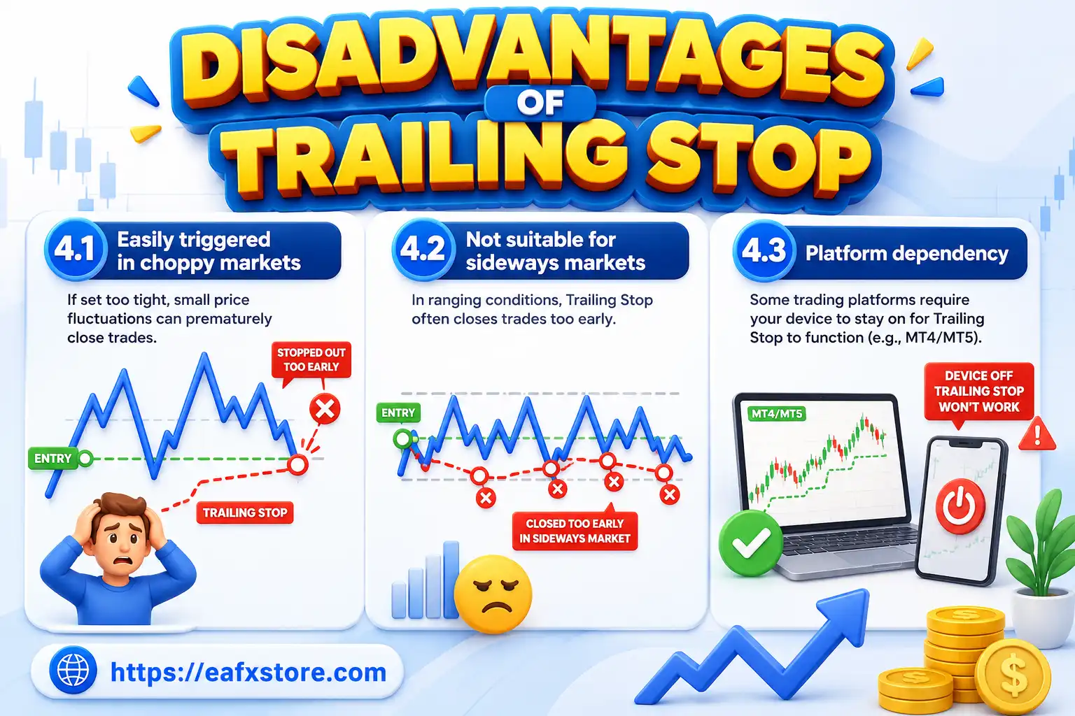 Disadvantages of Trailing Stop