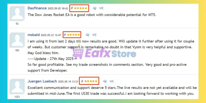 Dow Jones Rocket EA MT5 Reviews