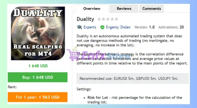 Duality EA MT4 Review