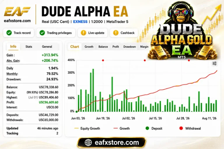 DudeAlpha EA MT5 Myfxbook Results