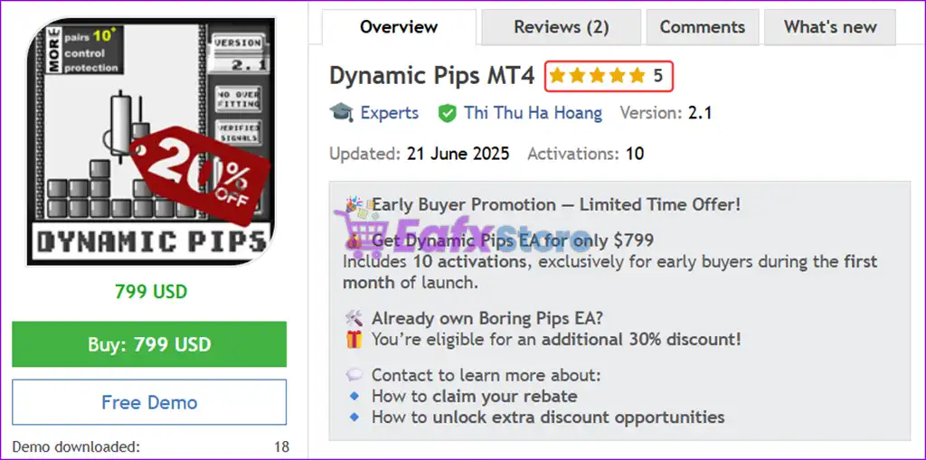 Dynamic Pips MT4 (Latest original version) 2 Dynamic Pips MT4 Overview