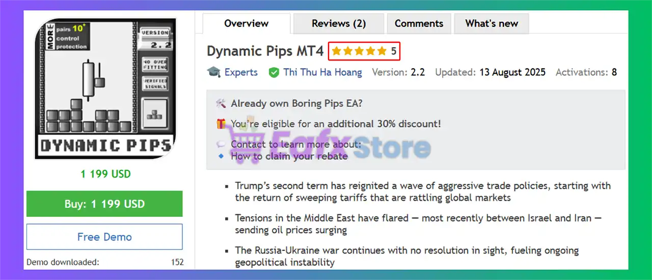 Dynamic Pips MT4 v2.2 with SetFiles (Unlimited) 2 Dynamic Pips MT4 Review