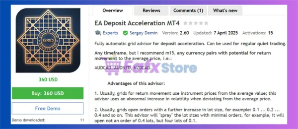 EA Deposit Acceleration MT4 Review