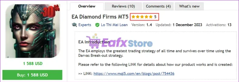 EA Diamond Firms MT5 Features