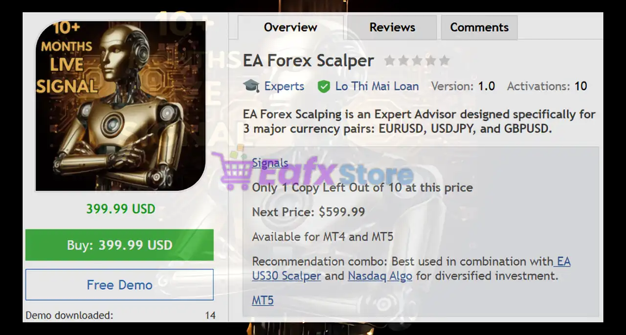 EA Forex Scalper MT4 (Latest version) 2 EA Forex Scalper MT4 Overview