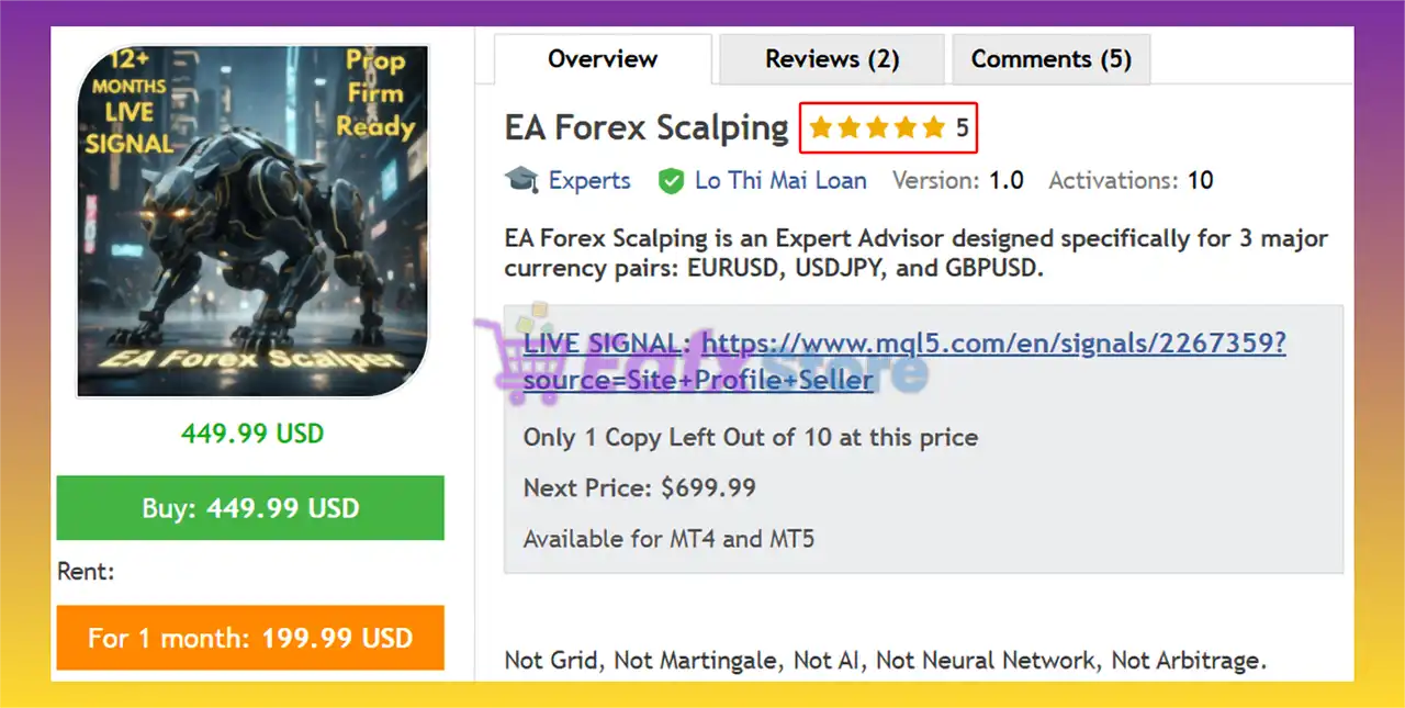 EA Forex Scalping Overview