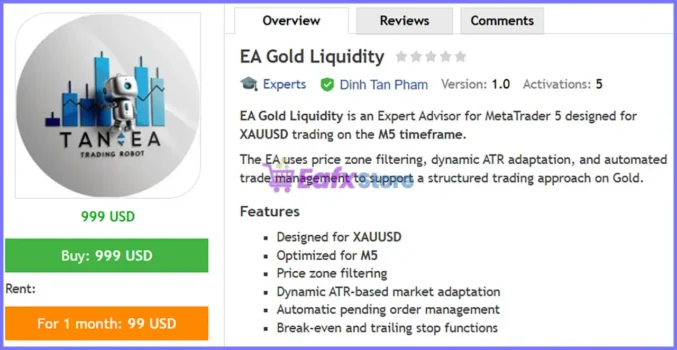 EA Gold Liquidity MT5 Review