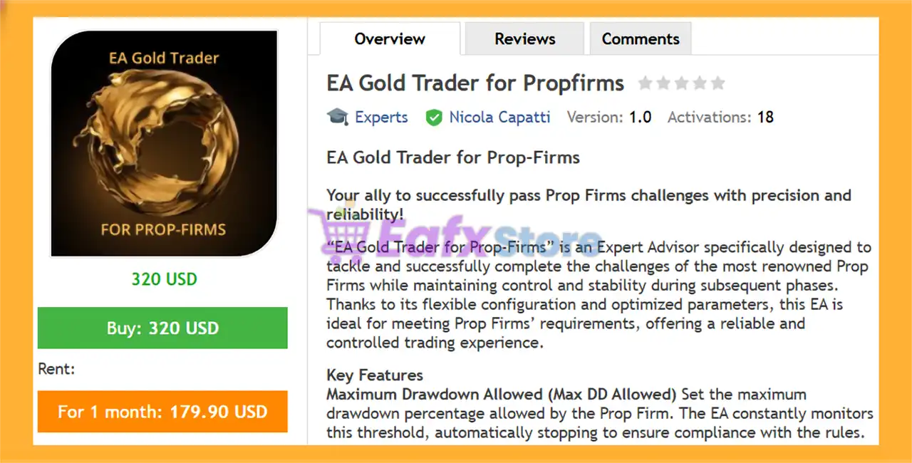 EA Gold Trader for Propfirms MT5 (Latest version) – GroupBuy 2 EA Gold Trader for Propfirms MT5 Overview