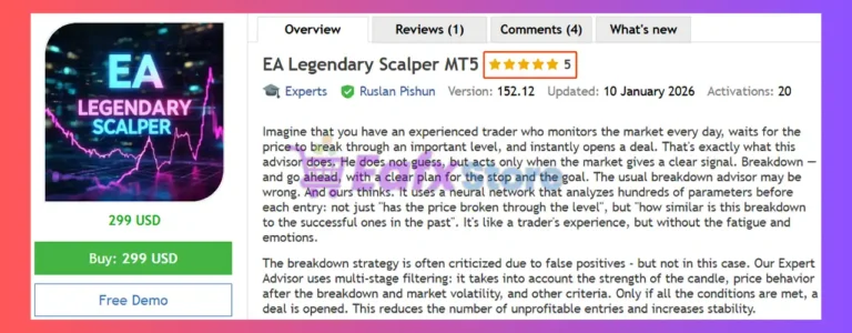 EA Legendary Scalper MT5 Review