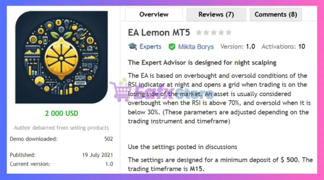 EA Lemon MT5 Review