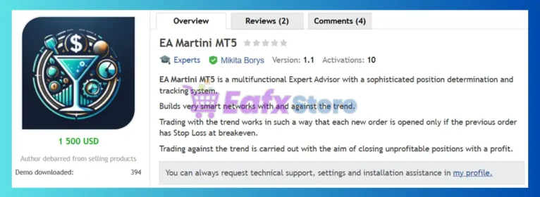 EA Martini MT5 Review