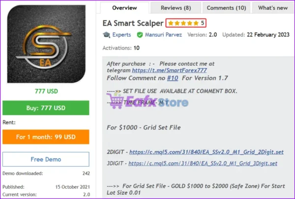 EA Smart Scalper MT4 Overview