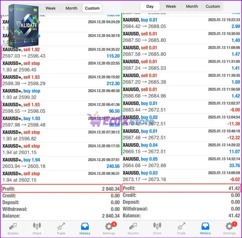 EA ValiDate MT4 Live Results