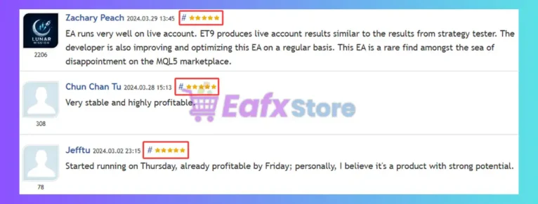 ET9 for MT4 is rated 5 stars