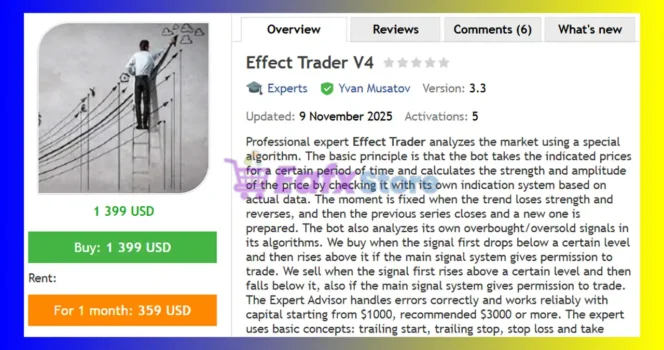 Effect Trader V4 EA Review
