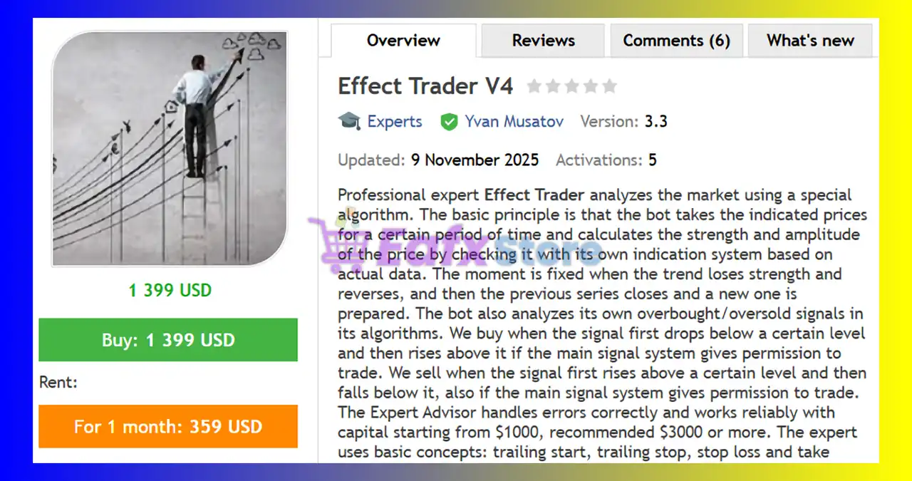 Effect Trader V4 EA MT4 (Latest version) - Unlimited 2 Effect Trader V4 EA Review