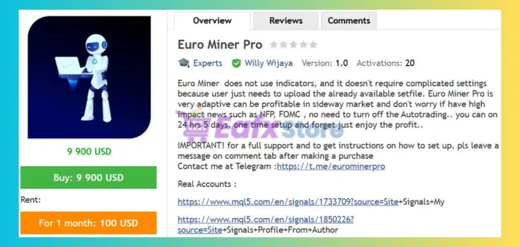 Euro Miner Pro EA MT4 Review