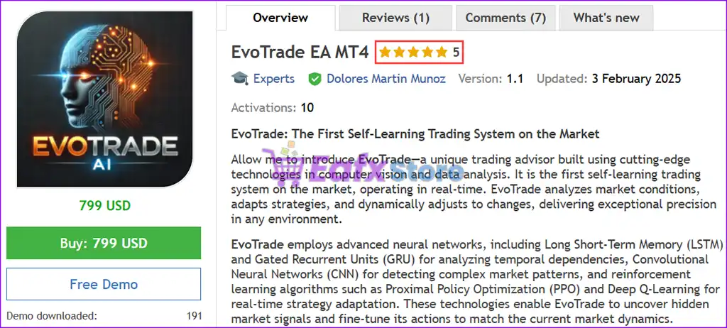 EvoTrade EA MT4 Overview