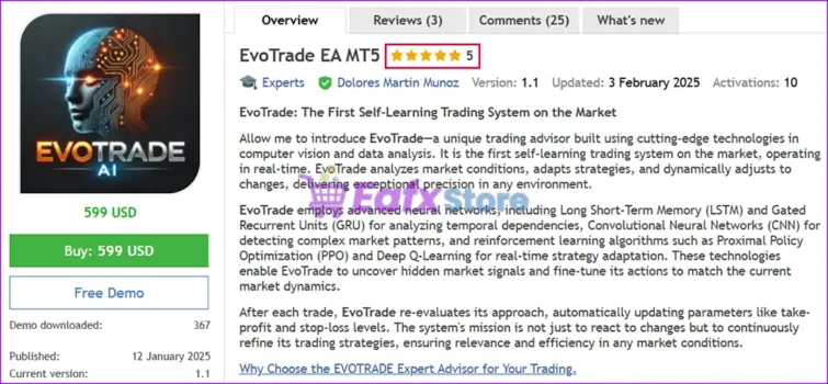 EvoTrade EA MT5 Overview