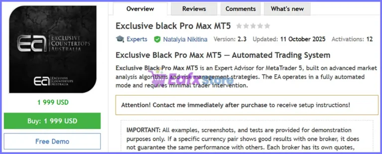 Exclusive Black Pro Max MT5 Review
